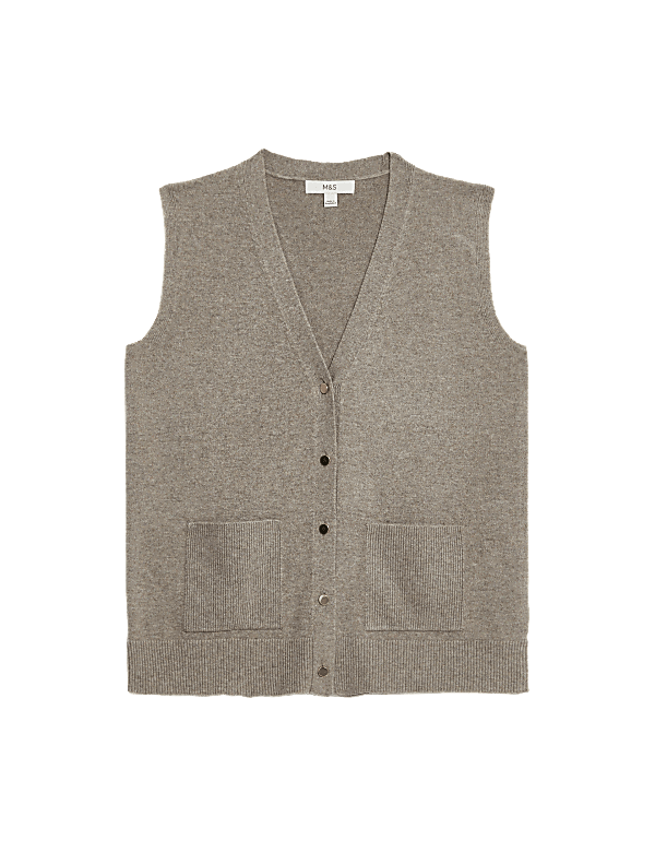 Air-Yarn V-Neck Knitted Waistcoat