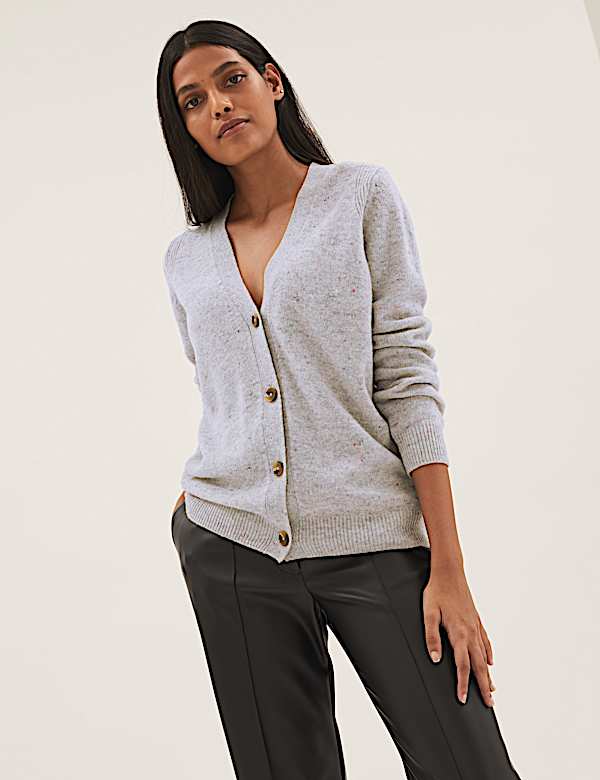 Wool Rich V-Neck Cardigan