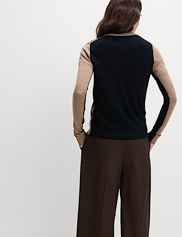 Pure Merino Wool V-Neck Cardigan - AT