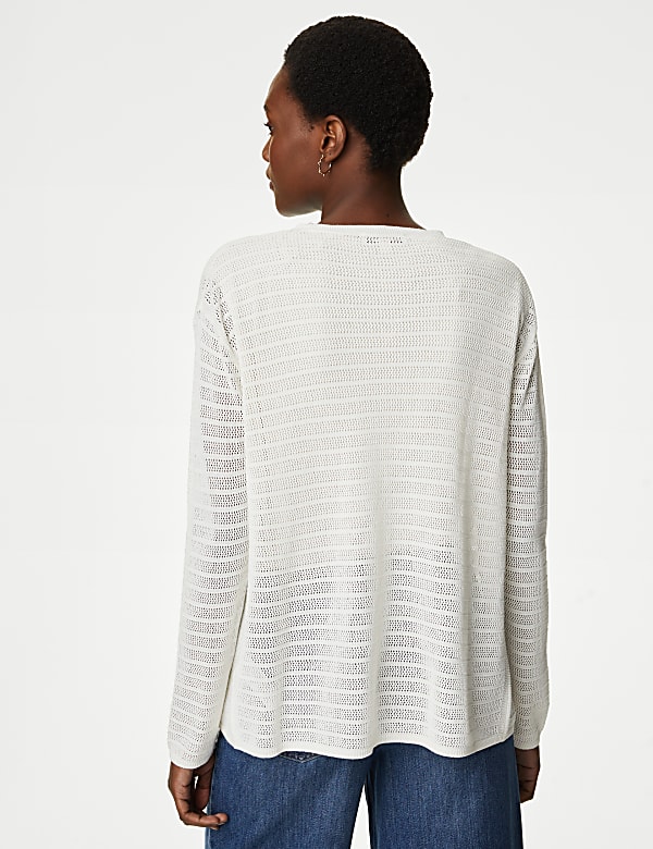 Edge to Edge Cardigan with Linen