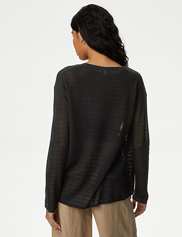 Edge to Edge Cardigan with Linen