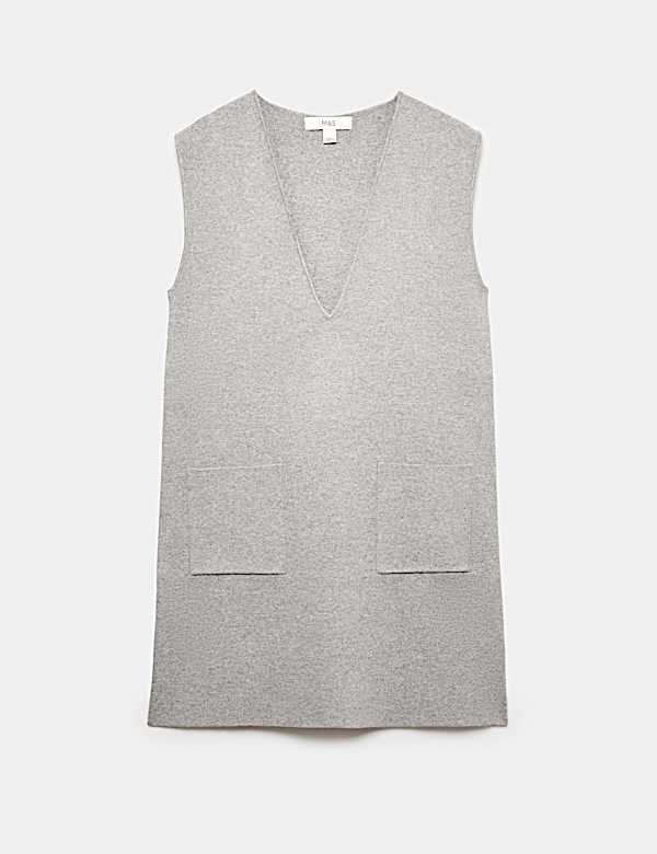 Air-Yarn Pocket Mini Knitted Dress - AU