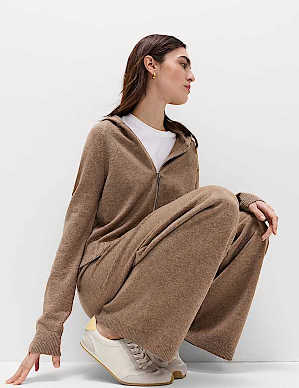 Air-Yarn Wide Leg Knitted Trousers - MV