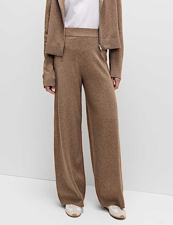 Air-Yarn Wide Leg Knitted Trousers - MV