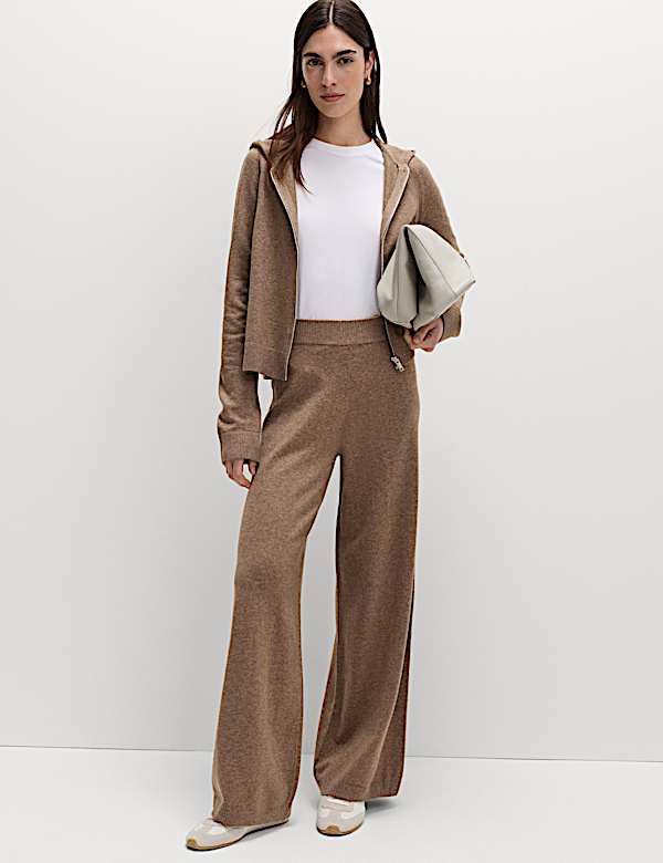 Air-Yarn Wide Leg Knitted Trousers - MV