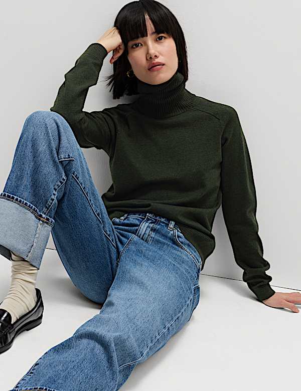 Air-Yarn Roll Neck Jumper - PL