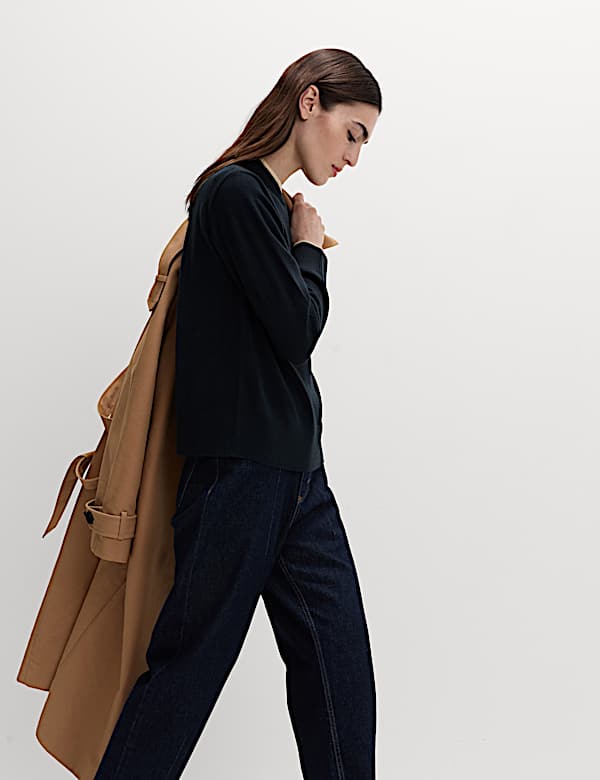 Air-Yarn Tipped Crew Neck Jumper - MV