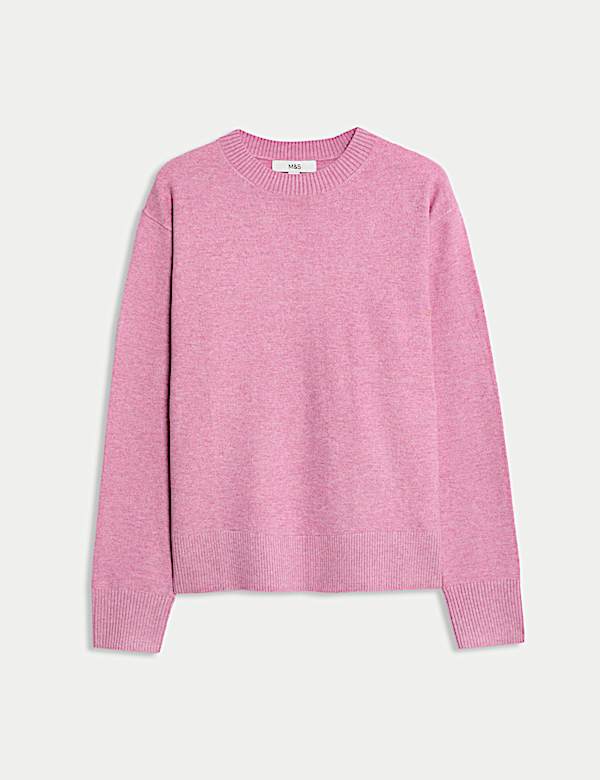 Trui met rode hals van geblazen garen - BE