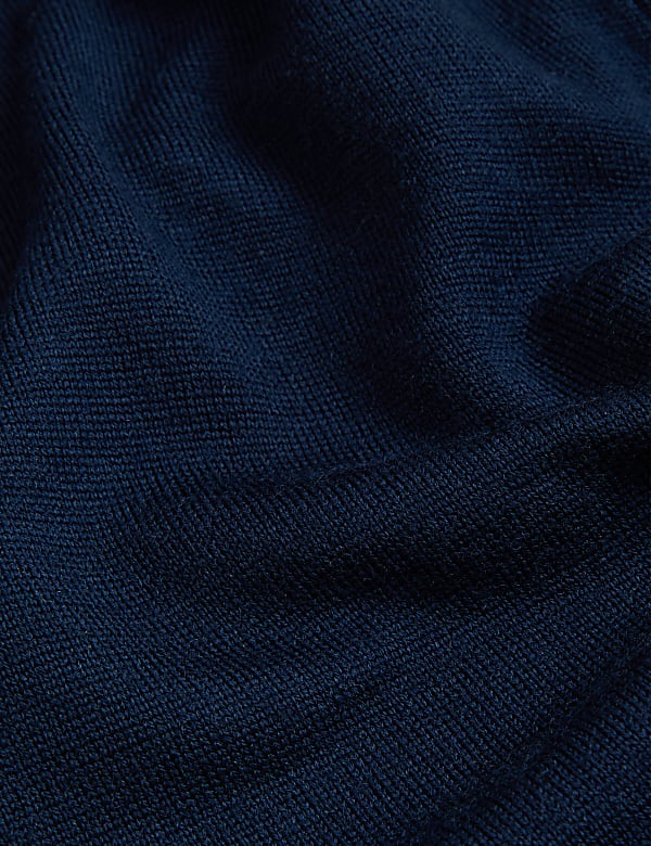 Pure Merino Wool Crew Neck Cardigan