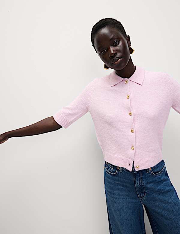 Κοντομάνικο κοντομάνικο κοντομάνικο με κοντό μανίκι και αλπακά - GR