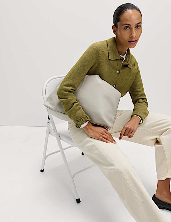 Air-Yarn Collared Button Front Cardigan - NZ