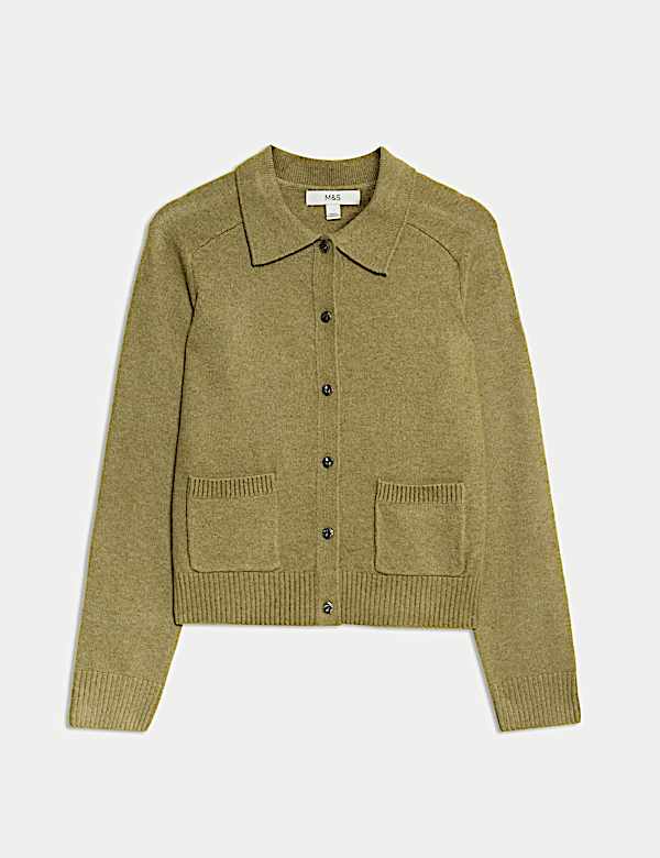Air-Yarn Collared Button Front Cardigan - NZ