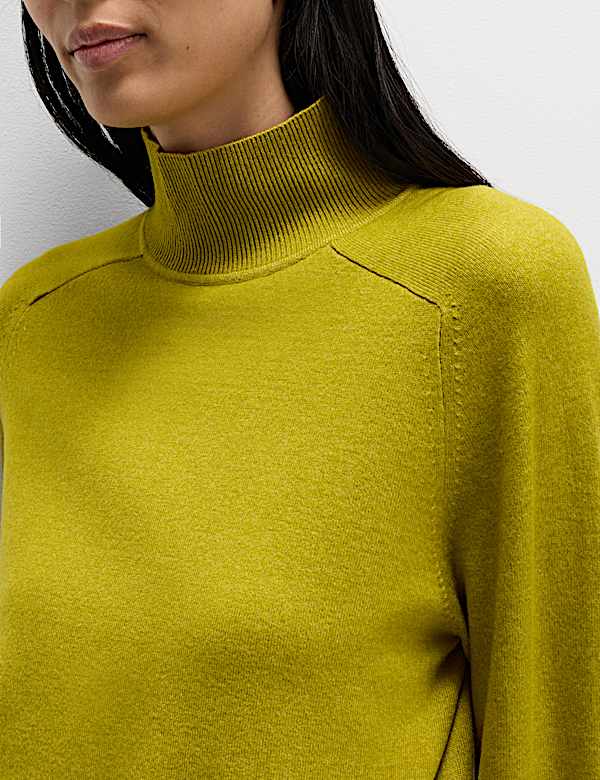 Air-Yarn Funnel Neck Relaxed Jumper - JO