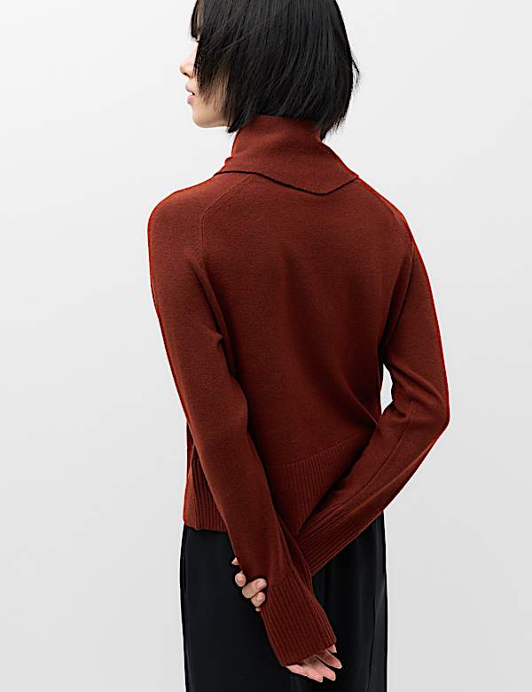 Air-Yarn Tie High Neck Jumper - CN