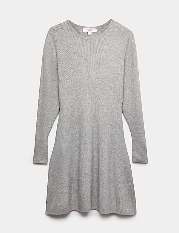 Air-Yarn Ribbed Mini Knitted Dress - JO