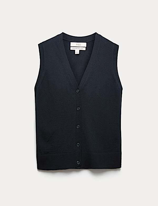 Pure Merino Wool Knitted Waistcoat - IL