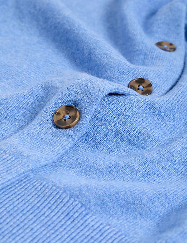 Air-Yarn Ribbed Crew Neck Cardigan