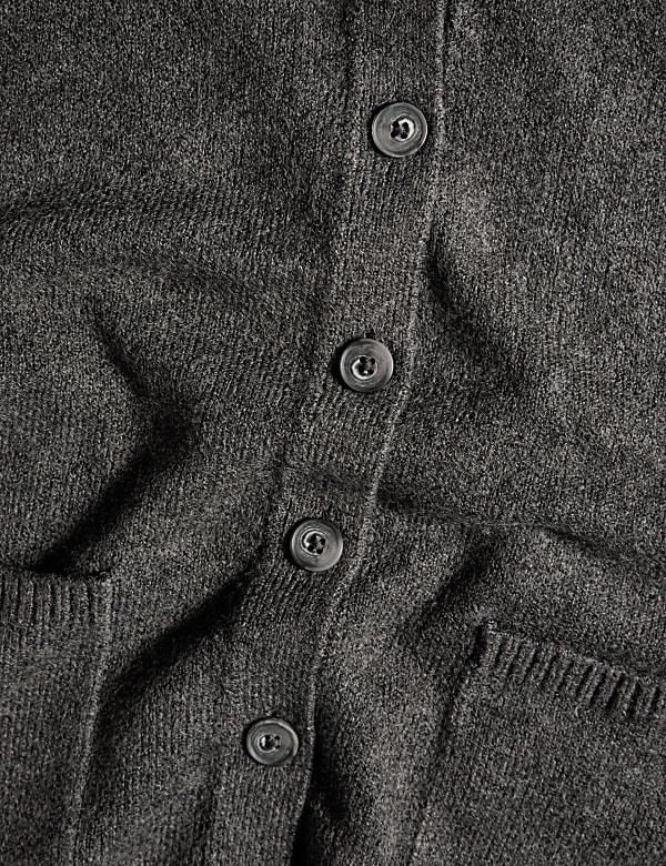 Relaxed-fit gebreid jasje met kraag - BE