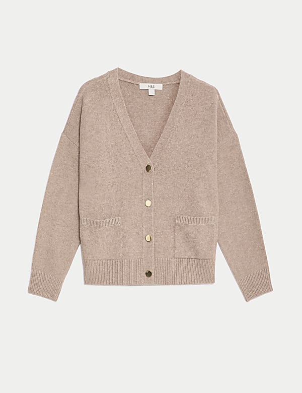 V-Neck Button Front Relaxed Cardigan - IT