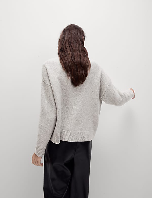 V-Neck Button Front Relaxed Cardigan