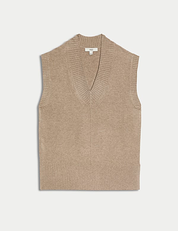Camiseta de punto informal de cuello en pico texturizada - US