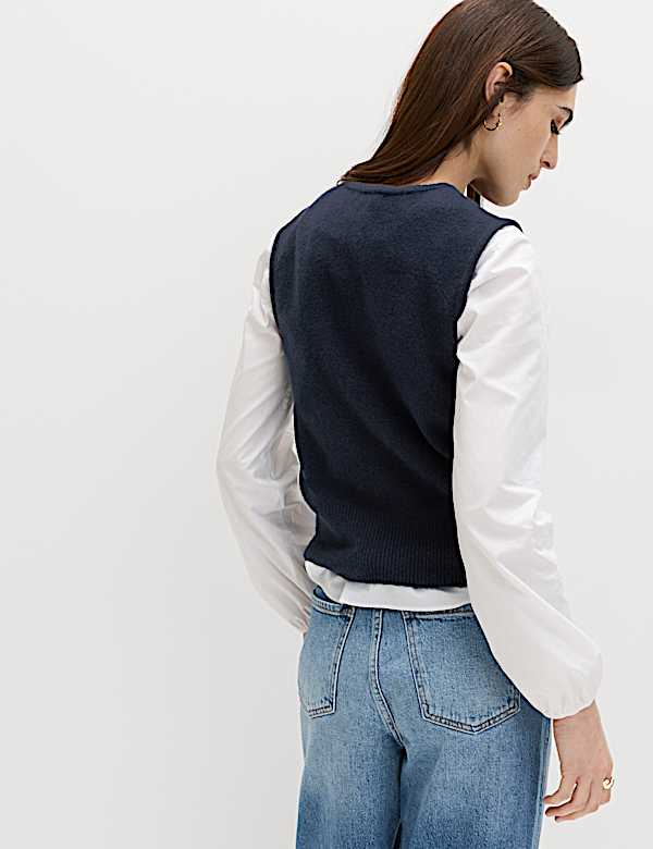 Rompi Rajut Kerah Bundar dengan Katun - ID