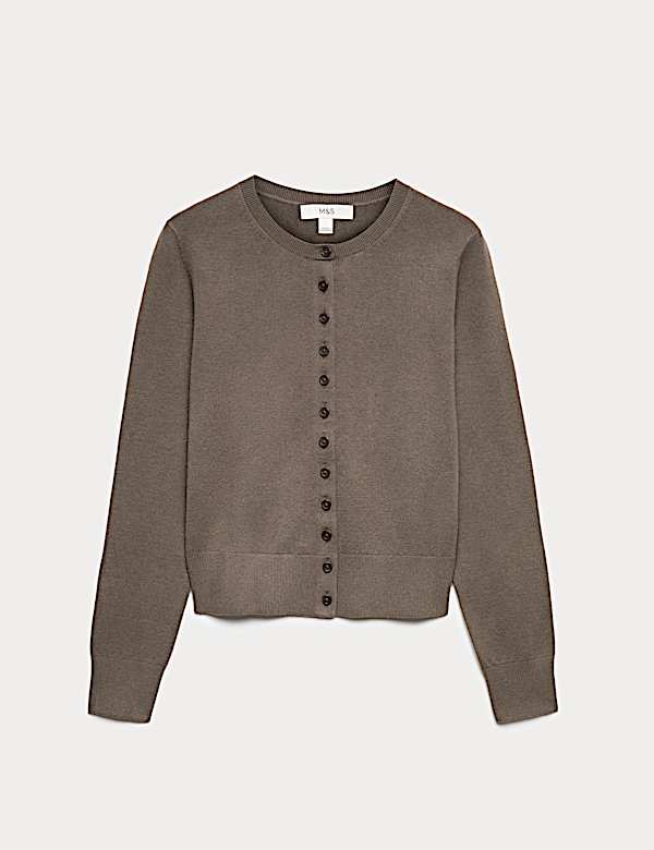 Air-Yarn Crew Neck Cardigan - CZ