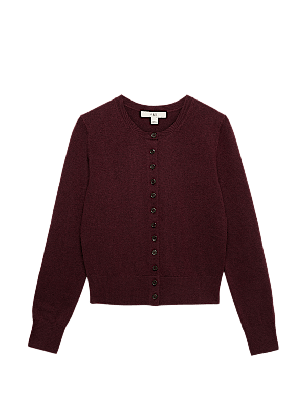 Air-Yarn Crew Neck Short Cardigan