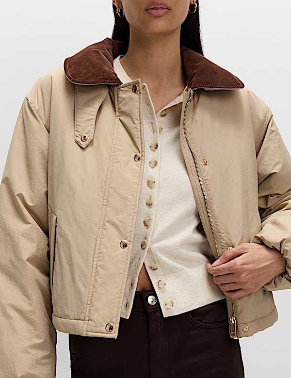 Air-Yarn Crew Neck Short Cardigan - US