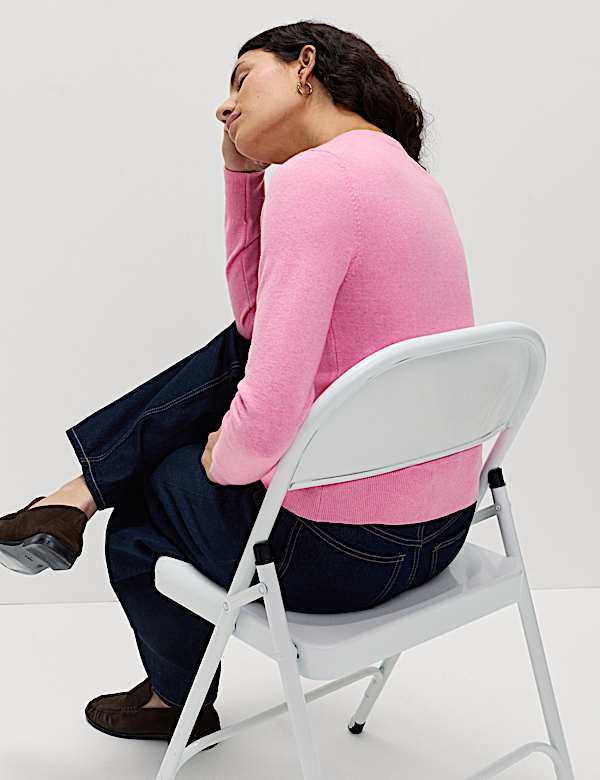 Air-Yarn Crew Neck Short Cardigan - IL