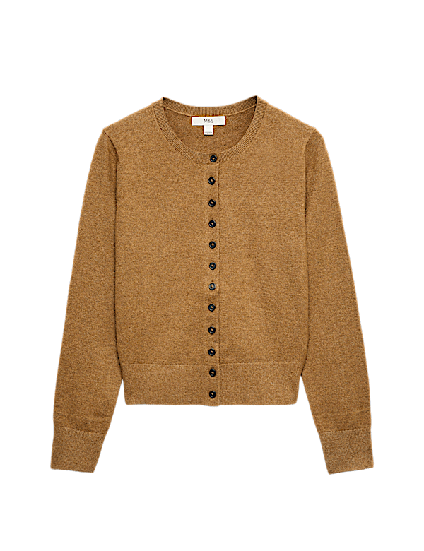 Air-Yarn Crew Neck Short Cardigan