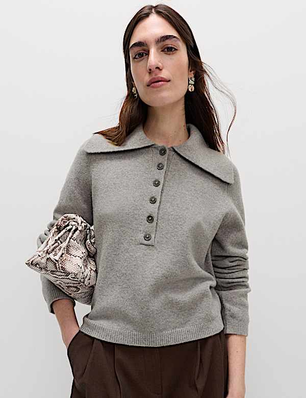 Collared Jumper with Cotton - LT