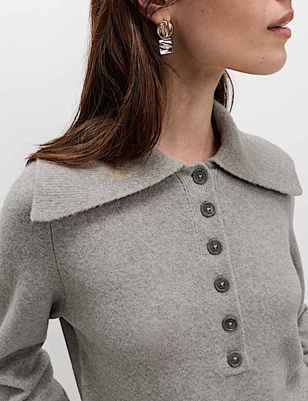 Collared Jumper with Cotton - LT