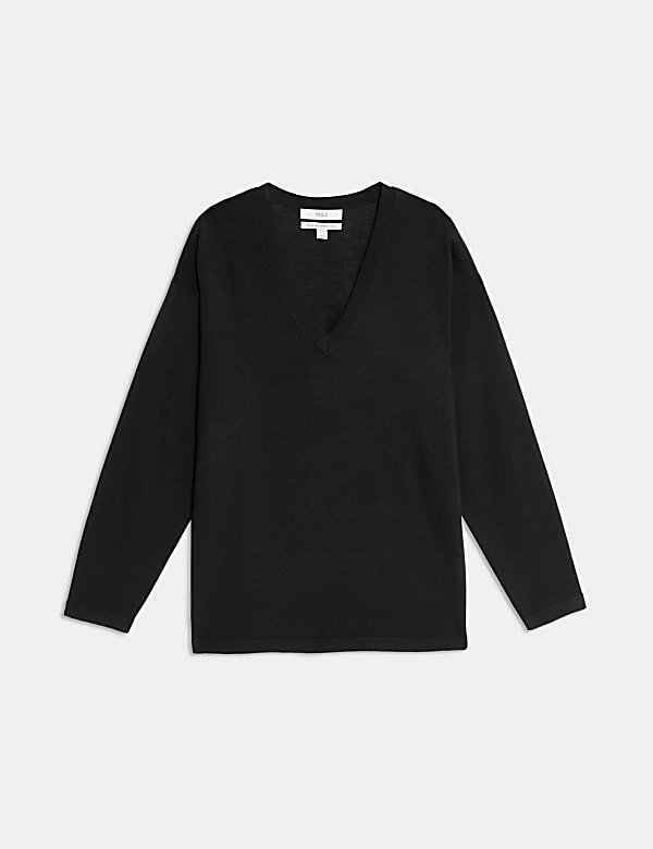 Pure Merino Wool V-Neck Jumper - BE