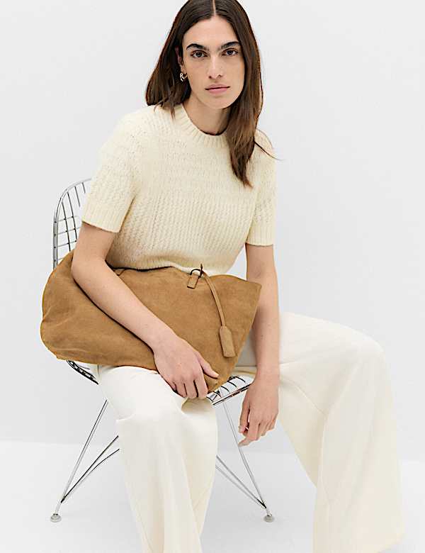 Pointelle Knitted Top With Wool