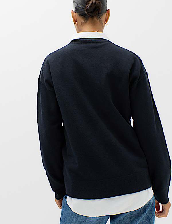 Air-Yarn Funnel Neck Relaxed Fit Jumper - MX
