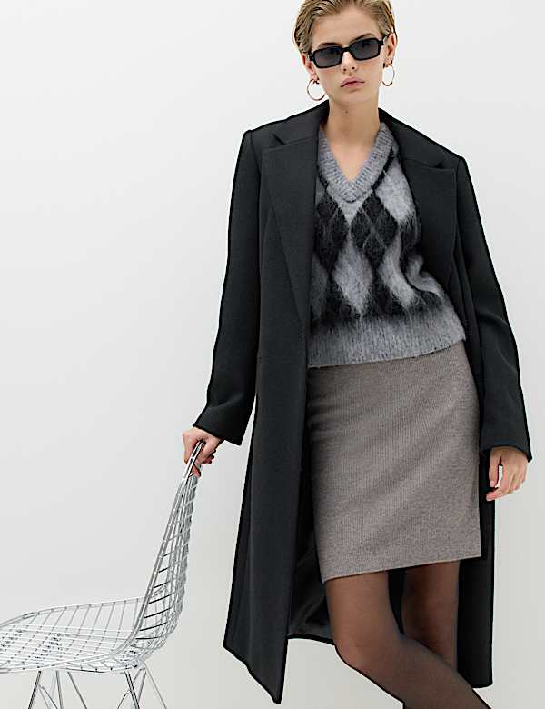 Air Yarn Knitted Mini Skirt - US
