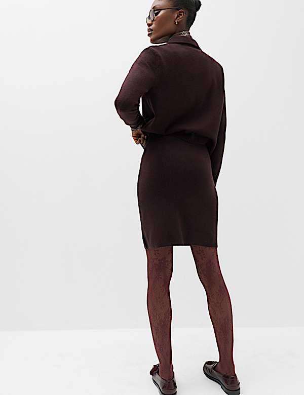 Air Yarn Knitted Mini Skirt - BE