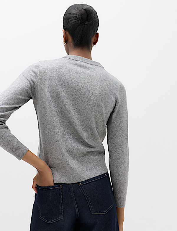 Air-Yarn Crew Neck Sparkly Jumper - BN