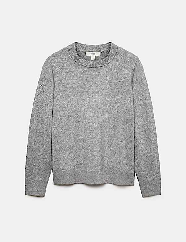 Air-Yarn Crew Neck Sparkly Jumper - BN