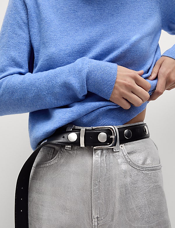 Air-Yarn Roll Neck Jumper