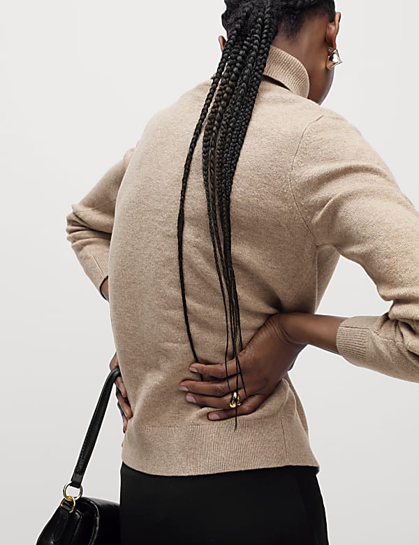 Air-Yarn Roll Neck Jumper