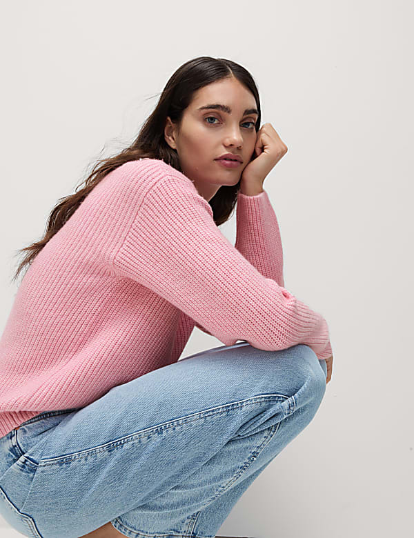 Truien van geblazen garen met ronde hals en structuur - NL