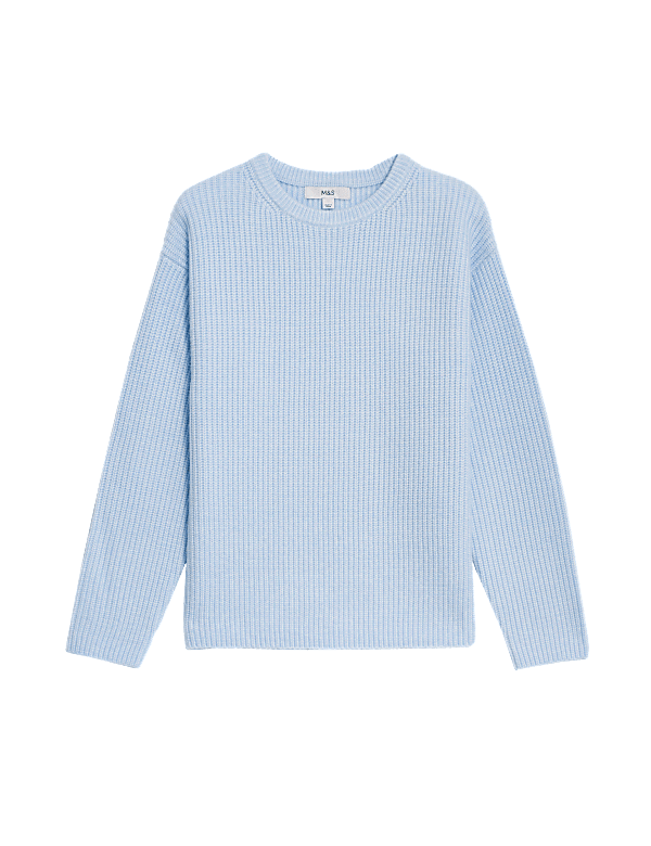 Cloud-Yarn Textured Crew Neck Jumper