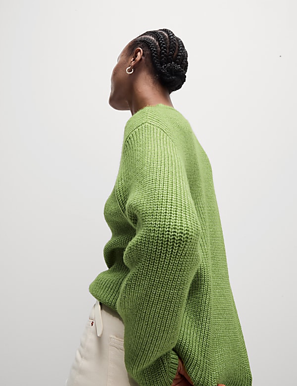 Cloud-Yarn Textured Crew Neck Jumper