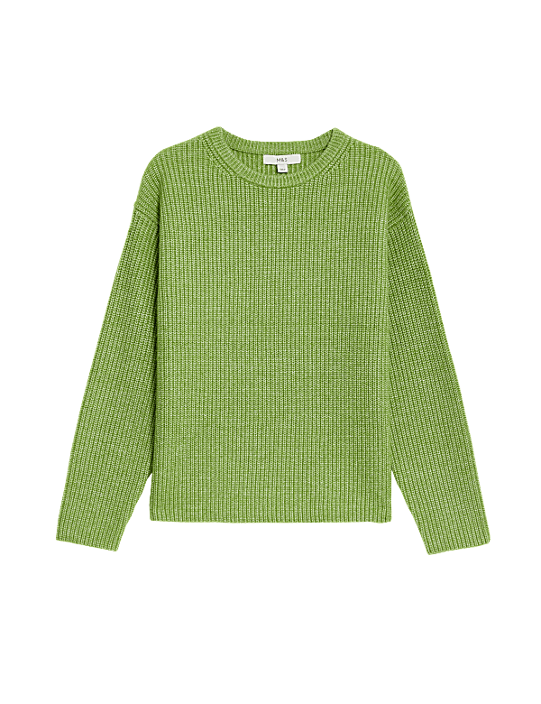 Cloud-Yarn Textured Crew Neck Jumper
