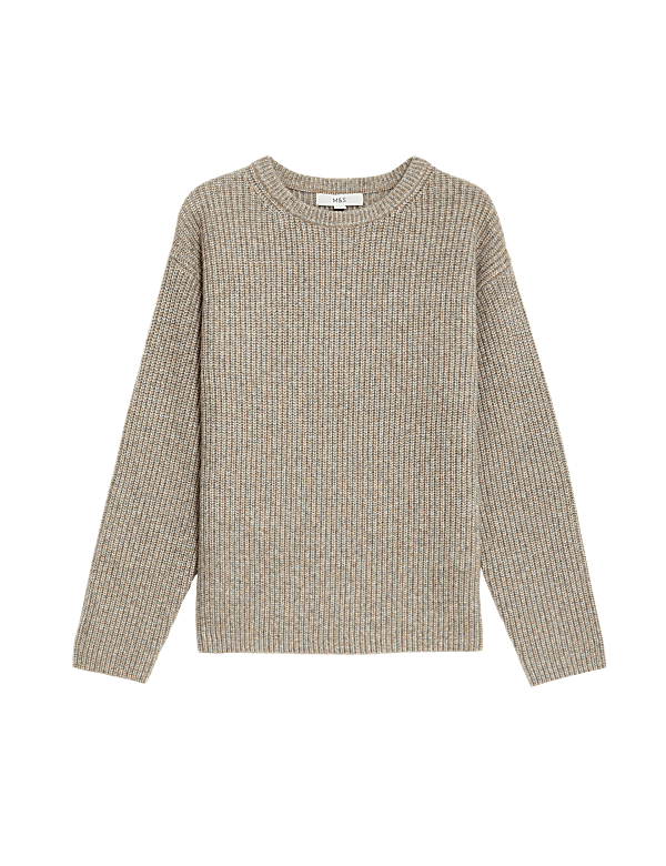 Cloud-Yarn Textured Crew Neck Jumper