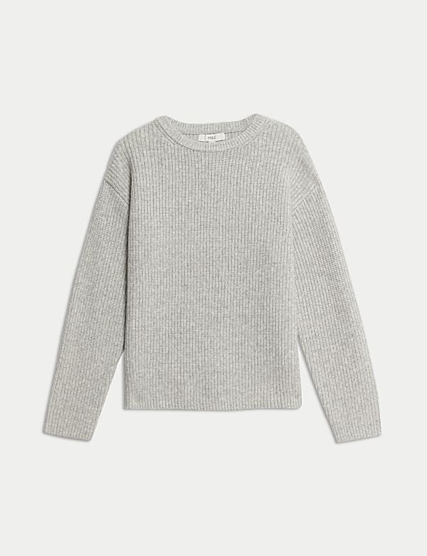 Cloud-Yarn Textured Crew Neck Jumper - PT