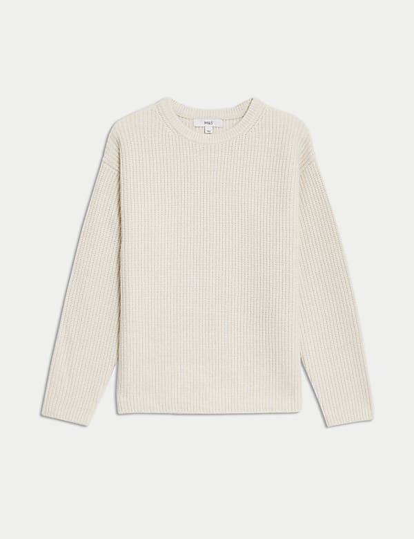 Cloud-Yarn Textured Crew Neck Jumper - RS