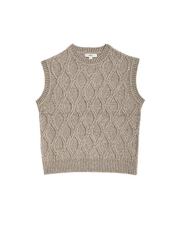 Cloud-Yarn Textured Knitted Vest